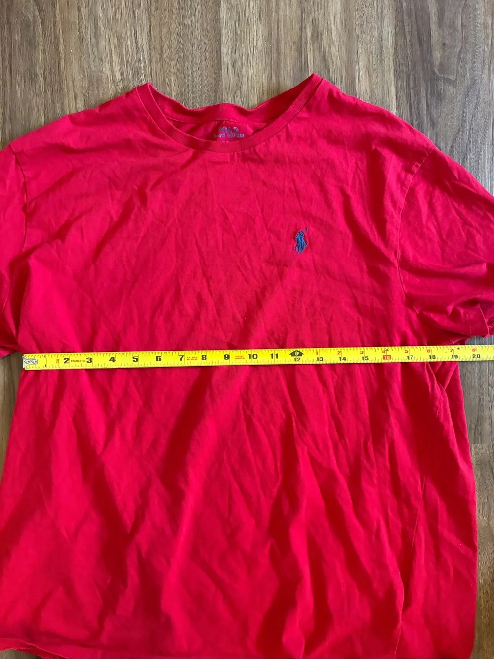 Polo Ralph Lauren Men’s Tee Shirt Polo Pony Size XL Red Crew Neck Short Sleeve